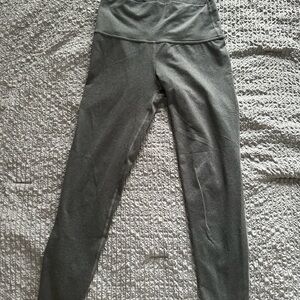 Gray High-Waisted Leggings